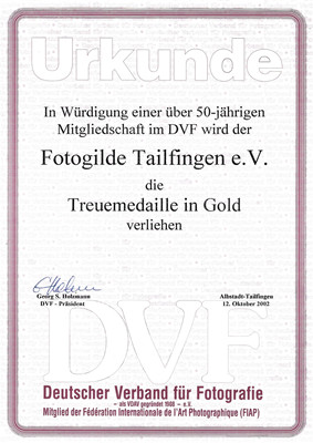 2002 DVF Treuemedaille GoldS